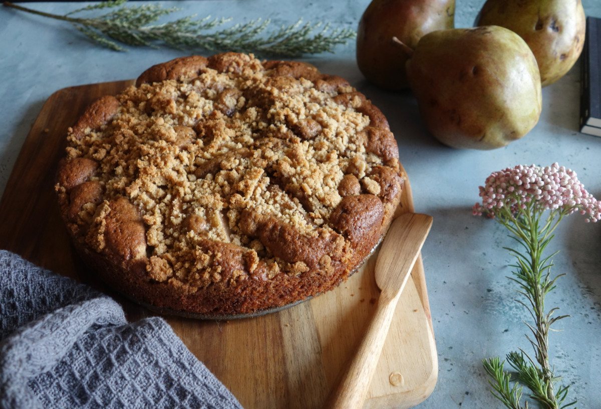 Crumble Cake Poires Chocolat Une Recette Facile Et Fruit E