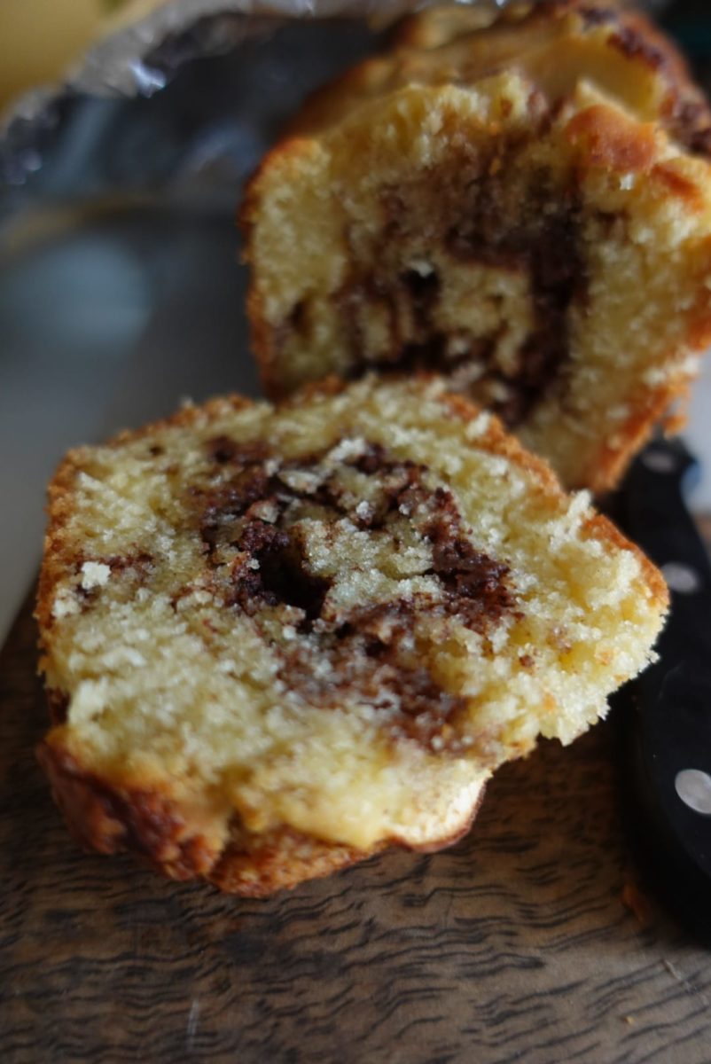 cake façon cinnamon roll aux pommes 