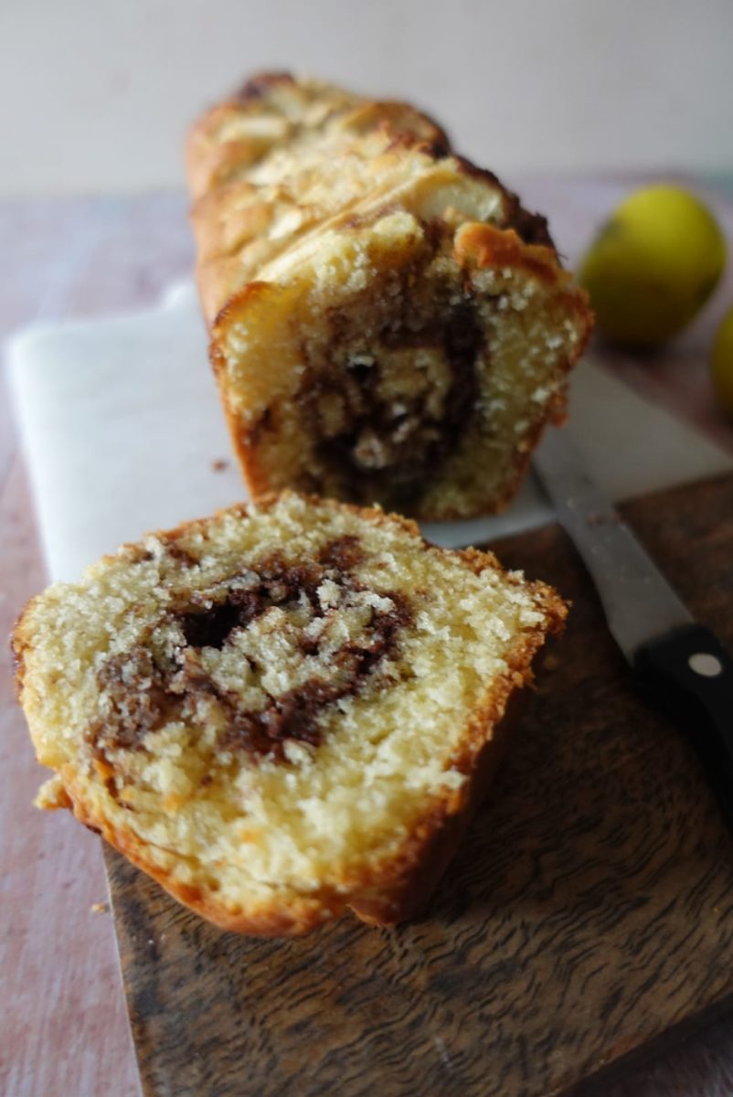 cake façon cinnamon roll aux pommes 